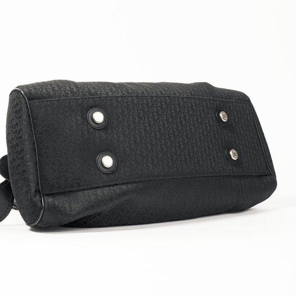 Christian Dior My Dior Black Logo-Jacquard Frame Bag - Picture 5 of 14